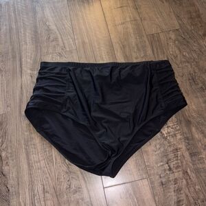 torrid Black High-Waist Bikini Bottoms with Side Ruching